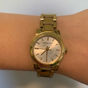 Gold Burberry Wrist Watch